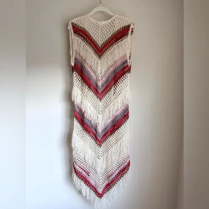 POL by Anthropologie Sleeveless Crochet Duster - Size S